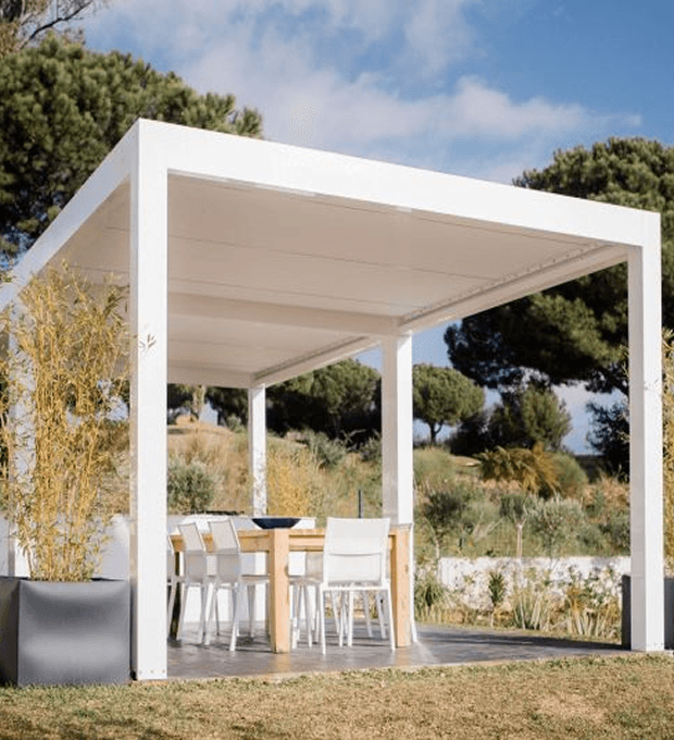 Bioclimatic Pergola with motorised roof by Gibca Furniture