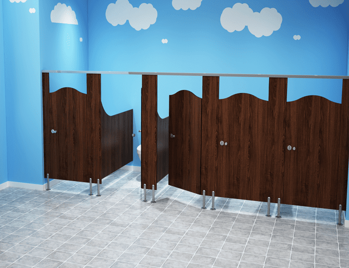 GIBCA HIGH PRESSURE COMPACT LAMINATE WASHROOM CUBICLE FOR KIDS - KID'S CUBICLES