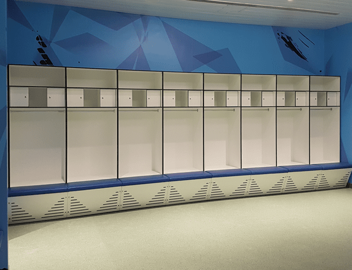 GIBCA HIGH PRESSURE COMPACT LAMINATE LOCKERS - PLAYER'S LOCKERS